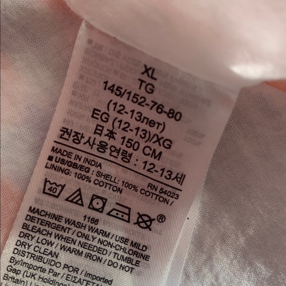 GAP Girls Blue & White Floral Pinstripe Dress XL 12/13 EUC Sundress - Picture 9 of 10